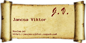 Jancsa Viktor névjegykártya